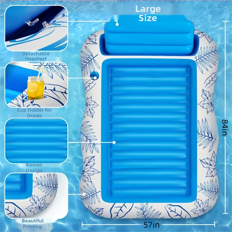 Надуваемо плаващо легло с кленов лист, плувен пръстен за възрастни, облегалка, плаващ ред, играчка за водни игри, сенник, кресло