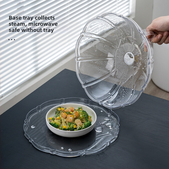Mikrolaineahi kütte ümmargune toidu plastist tolmukindel PC kate värske toidu kate söödav toidu tolmukate tehase otsemüük