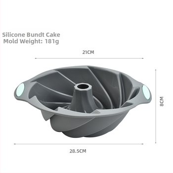Φόρμα κέικ σιλικόνης σιφόν, απευθείας από το εργοστάσιο, δίχρωμη φόρμα κέικ σιφόν, φόρμα μπισκότων ντόνατ, μεγάλη φόρμα κέικ σιφόν σιλικόνης