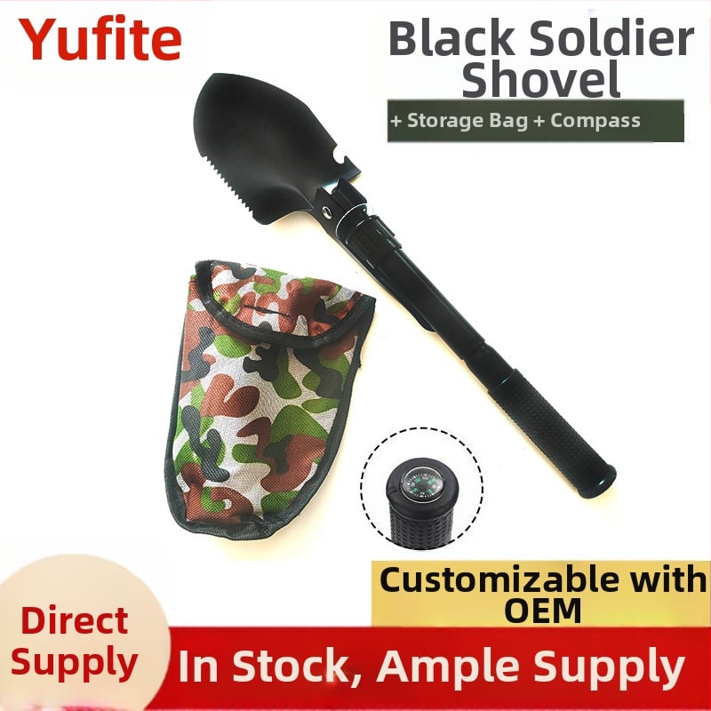 Kuum müük välivarustuse labidas, kokkupandav labidas, väike kompassiga, kokkupandav matkalabidas, kaasaskantav kokkupandav kalapüügilabidas