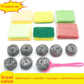 Tehase otsemüügist pärit luksuskomplekt köögipuhastuseks, 19-osaline Value Combo käsn, terasvillast pallpuhastuskuningas koduseks kasutamiseks