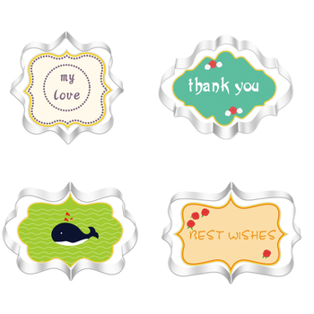 Inel de mousse din oțel inoxidabil din 4 piese, mucegai pentru biscuiți la aburi, potrivit pentru bricolaj, cadru european de binecuvântare, poate intra în cuptor