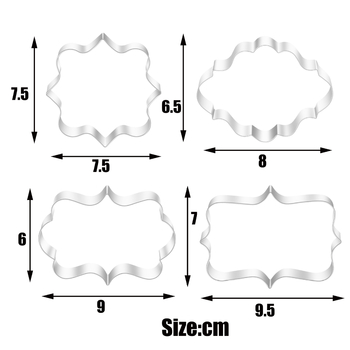 4 τεμαχίων από ανοξείδωτο ατσάλι, μους με δαχτυλίδι στον ατμό, φόρμα για μπισκότα ψωμιού, DIY, ευρωπαϊκό πλαίσιο ευλογίας, μπορεί να εισέλθει στο φούρνο