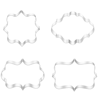 4 τεμαχίων από ανοξείδωτο ατσάλι, μους με δαχτυλίδι στον ατμό, φόρμα για μπισκότα ψωμιού, DIY, ευρωπαϊκό πλαίσιο ευλογίας, μπορεί να εισέλθει στο φούρνο