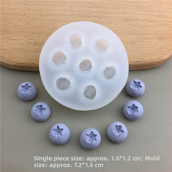 DIY Σειρά φρούτων Blueberry Raspberry Σιλικόνης Καλούπι Σοκολάτας Πτυσσόμενο Καραμέλα Γόμα Γύψος Διακοσμητικό Εργαλείο