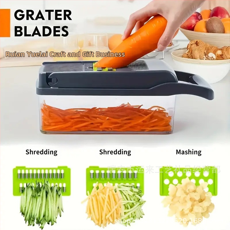 Трансгранична домакинска кухненска многофункционална резачка за зеленчуци, преносима, лесна за почистване ренде за рязане на кубчета