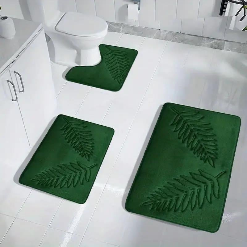 Šķērsbordu lapu reljefs grīdas paklājiņš vannas istabai absorbējošs neslīdošs paklājiņš vannas istabai, viesistabai, guļamistabai, virtuves durvju paklājiņš
