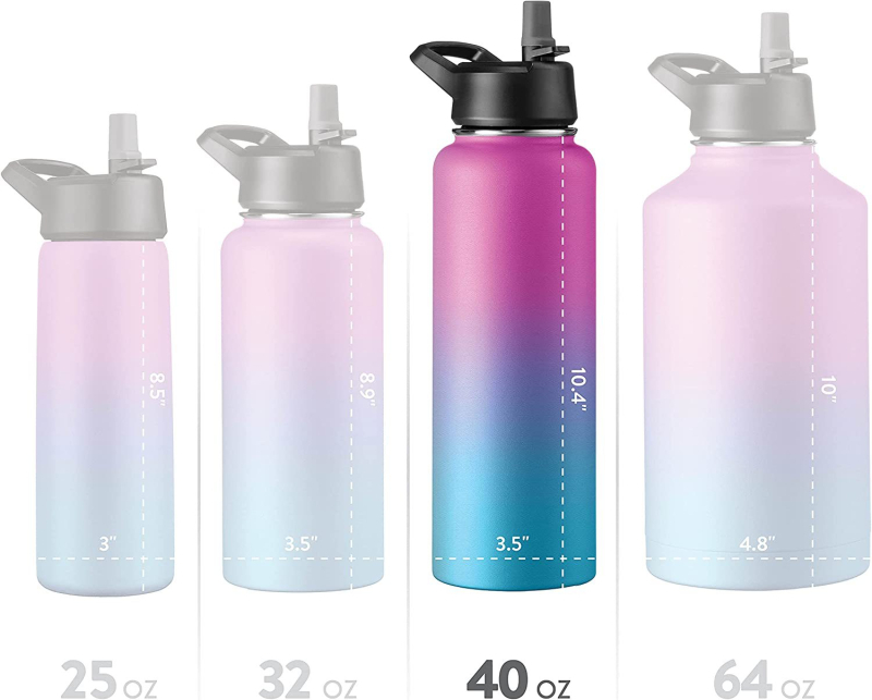 Dupla rétegű 32oz-os műanyag spray-es vízforraló rozsdamentes acél sport vízforraló kültéri nagy kapacitású vákuumtermosz határokon átnyúló külkereskedelemhez