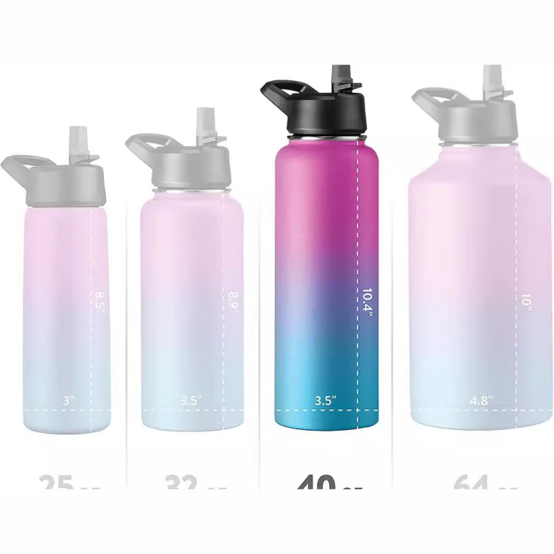 Dupla rétegű 32oz-os műanyag spray-es vízforraló rozsdamentes acél sport vízforraló kültéri nagy kapacitású vákuumtermosz határokon átnyúló külkereskedelemhez