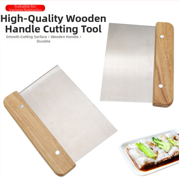 Nerūdijančio plieno makaronų pjaustytuvas su medine rankena, dešros milteliai, miltų grandiklis, pyrago grandiklis, tešlos pjaustymo peilis, muilo peilis, daugiafunkcis daržovių pjaustymui