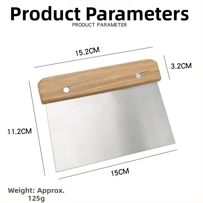 Nerūdijančio plieno makaronų pjaustytuvas su medine rankena, dešros milteliai, miltų grandiklis, pyrago grandiklis, tešlos pjaustymo peilis, muilo peilis, daugiafunkcis daržovių pjaustymui