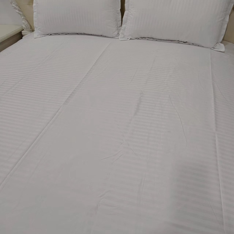 Cb # Viešbučio grynos spalvos lovos paklodės, keturių dalių antklodės užvalkalų komplektas, balta medvilnė, nakvynė ir pusryčiai, 1,5 m, 1,8 m, 2 m metrų patalynė