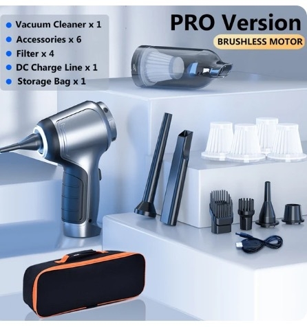 Automobilinis belaidis dulkių siurblys daugiafunkcis galingas pūtimo siurbimas buitinis mažas siurbimas rankinis didelės galios pūstuvas dulkėms