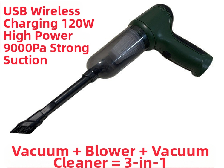 Automobilinis belaidis dulkių siurblys daugiafunkcis galingas pūtimo siurbimas buitinis mažas siurbimas rankinis didelės galios pūstuvas dulkėms
