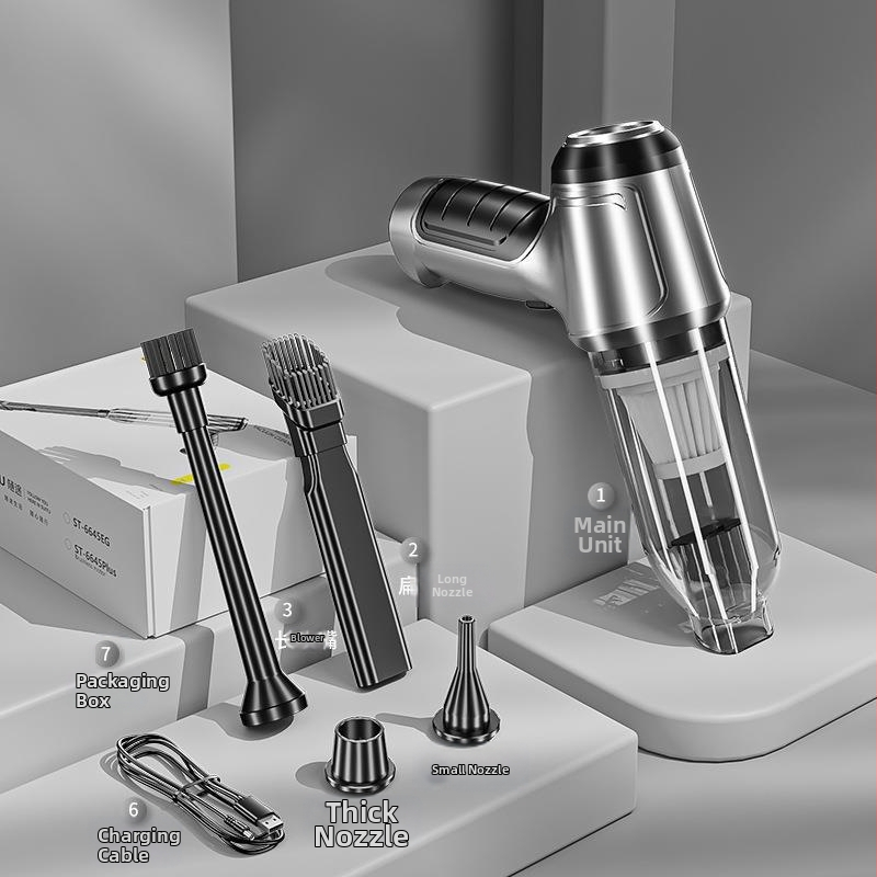 Безжична прахосмукачка за кола, многофункционална, мощна, всмукателна, домакинска, малка, ръчна, с висока мощност, прахоуловител