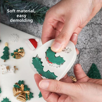Χριστουγεννιάτικο καλούπι σιλικόνης με ζάχαρη, σοκολάτα, χιονόσπιτο, κουκουνάρι, νιφάδα χιονιού, άνθρωπος μελόψωμο, χριστουγεννιάτικο δέντρο, διακόσμηση κέικ με άλκες