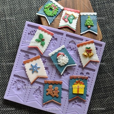 Karácsonyi flip cukor csokoládé szilikon forma hóház fenyőtoboz hópehely mézeskalács ember karácsonyfa jávorszarvas torta dekoráció