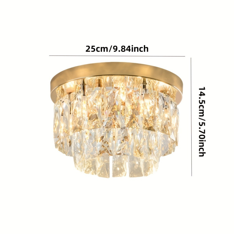 Moodne kuum müük lihtne sisseehitatud laelamp ümmargune loominguline kristallkoridori magamistoa köögi sissepääsu Zhongshani lambid