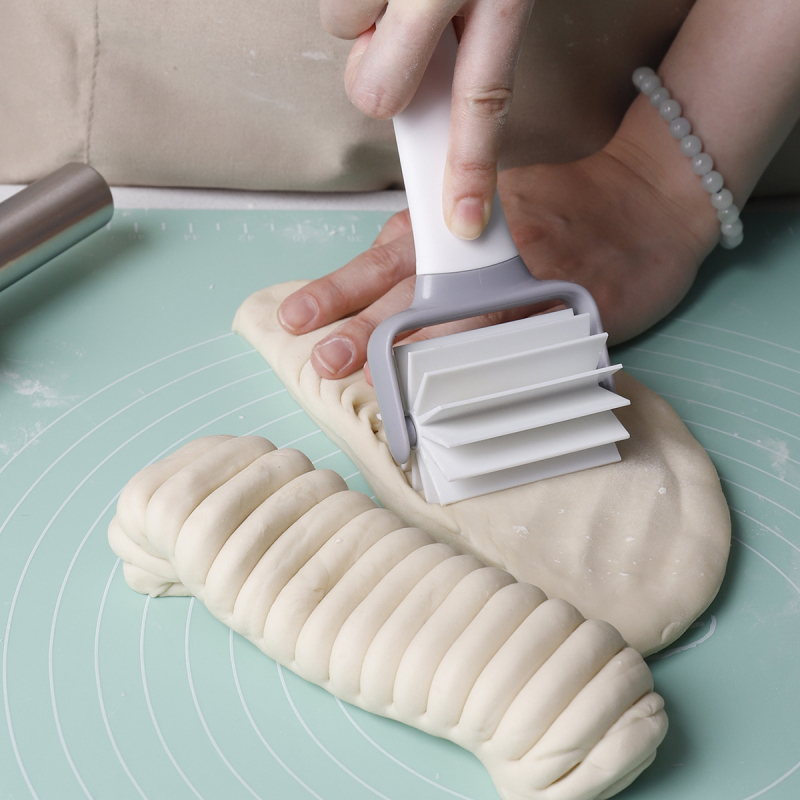 Taškinis picos volelių rinkinys, raštas, plastikinis tinklelio peilis, virtuvės daugiafunkcis volelių peilis, kūrybinė duonos ir makaronų viryklė