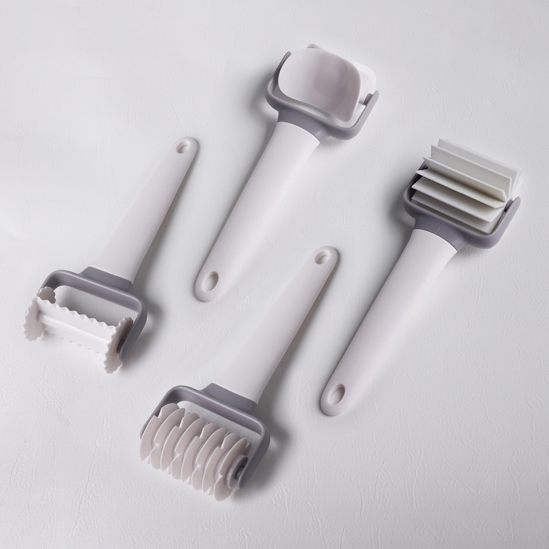 Taškinis picos volelių rinkinys, raštas, plastikinis tinklelio peilis, virtuvės daugiafunkcis volelių peilis, kūrybinė duonos ir makaronų viryklė