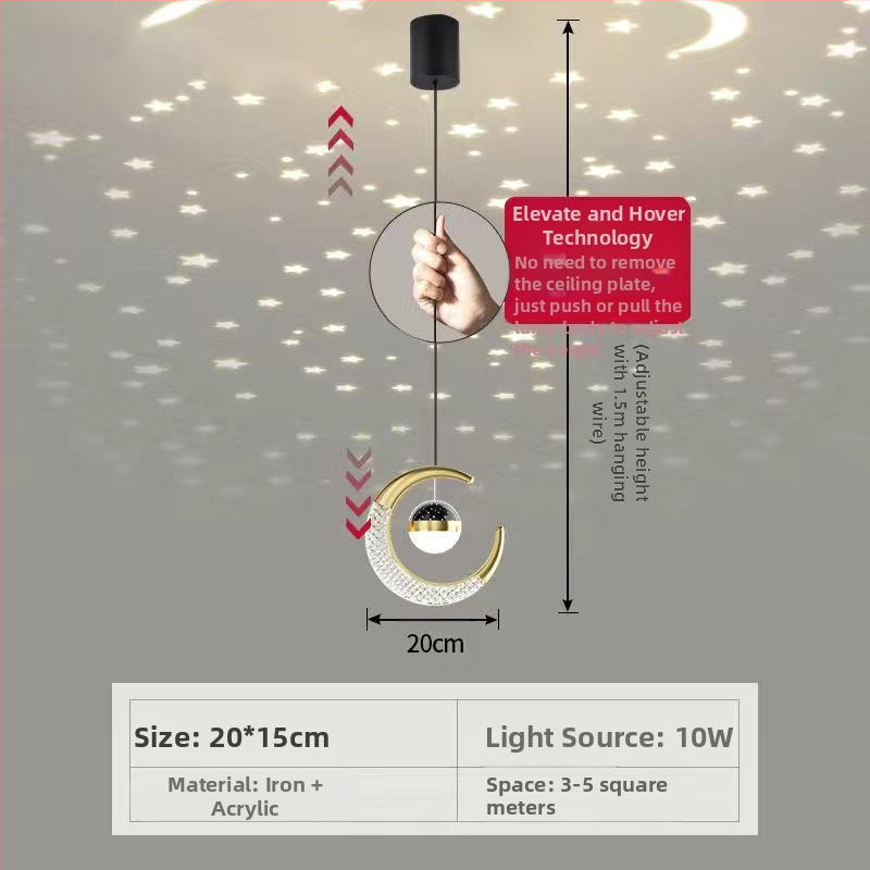 Ööküllühtri tõstmine Interneti tähistaja elutuba söögituba väike lühter 2023 uus magamistoa öölambi lühter