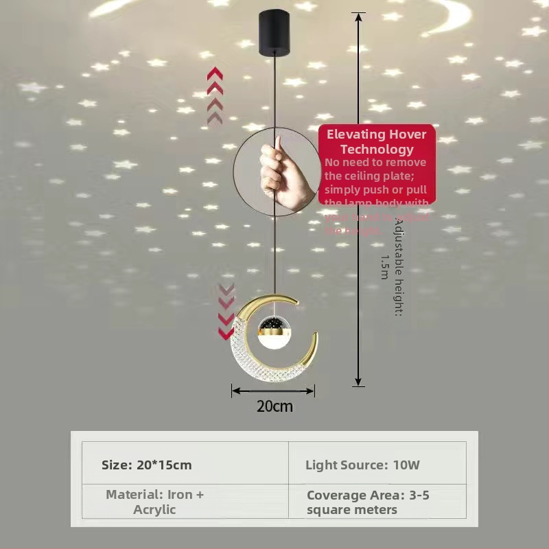 Ööküllühtri tõstmine Interneti tähistaja elutuba söögituba väike lühter 2023 uus magamistoa öölambi lühter