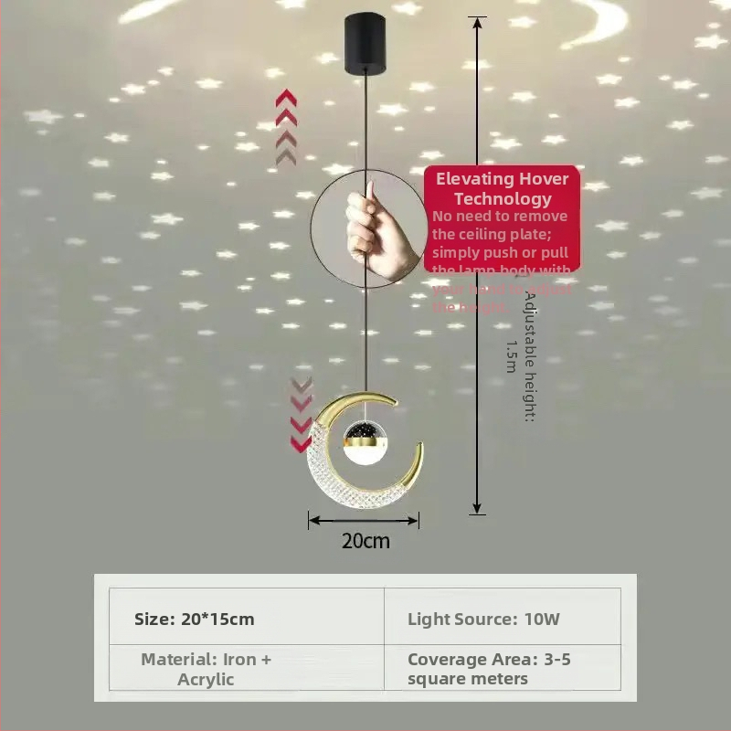 Ööküllühtri tõstmine Interneti tähistaja elutuba söögituba väike lühter 2023 uus magamistoa öölambi lühter