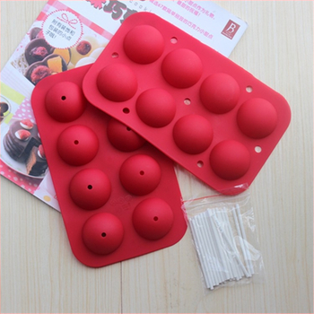 Φόρμα γλειφιτζουριών σιλικόνης 20 οπών σε ροζ χρώμα, κατάλληλο για τρόφιμα, για κέικ, πάγο, σοκολάτα, σφαιρικό καλούπι