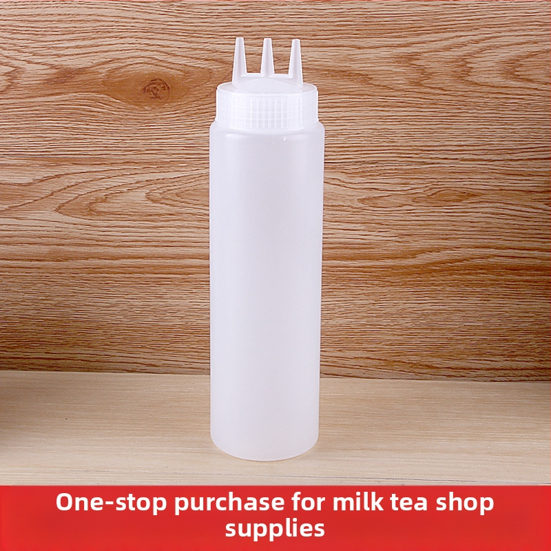 Trijų skylių pomidorų padažo išspaudimo butelis, plastikinis salaho butelis, išspaudimo butelis, padažo butelis, aukštos kokybės išspaudimo butelis, išspaudimo butelis, uogienės butelis