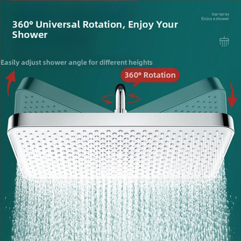 [Padidinti viršutinį purškimą] Slėginio vandens išleidimo anga Didelis viršutinis purškimas Vonios kambario maudymosi dušas Gėlės Džiovinimo dušo galvutės kostiumas