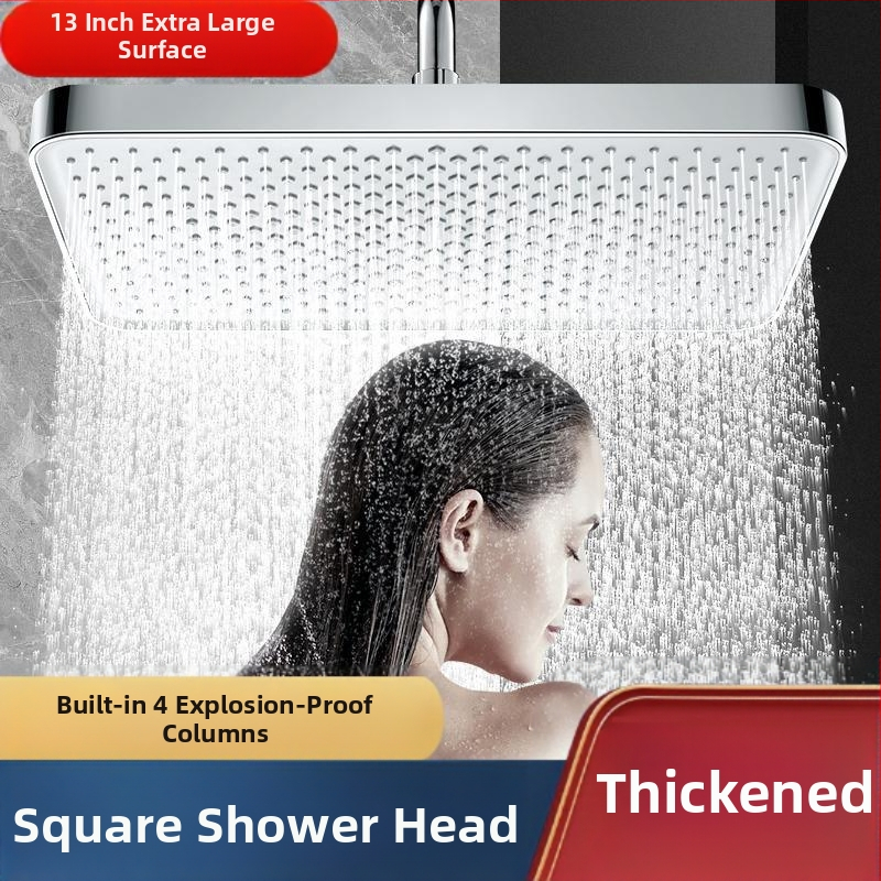 [Увеличаване на горната струя] Изход за вода под налягане, душ дюза, голяма горна струя, баня, вана, цветя, сушене, душ слушалка