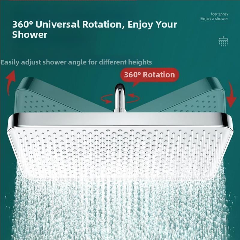 [Padidinti viršutinį purškimą] Slėginio vandens išleidimo anga Didelis viršutinis purškimas Vonios kambario maudymosi dušas Gėlės Džiovinimo dušo galvutės kostiumas