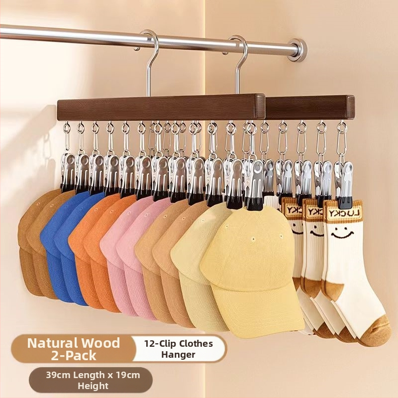 Cârlig de depozitare din lemn Gangbo, multifuncțional, umed și uscat, pentru dulap, cu cârlig, pentru depozitarea lenjeriei intime, artefact pentru casă