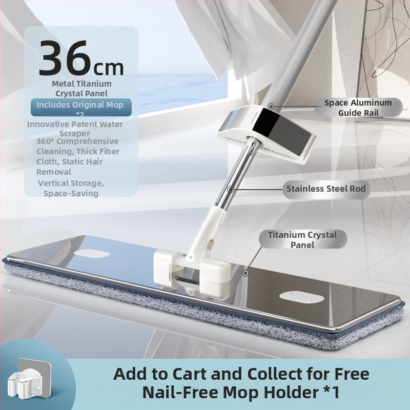 2024 Uus titaankristallist lame mopp käsitsi pesemisvaba majapidamismopi puhastamiseks laisk mopi artefakt Mop Mop Mop Mop tööjõudu säästev