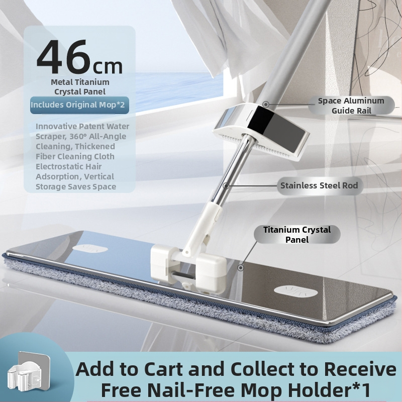 2024 Uus titaankristallist lame mopp käsitsi pesemisvaba majapidamismopi puhastamiseks laisk mopi artefakt Mop Mop Mop Mop tööjõudu säästev