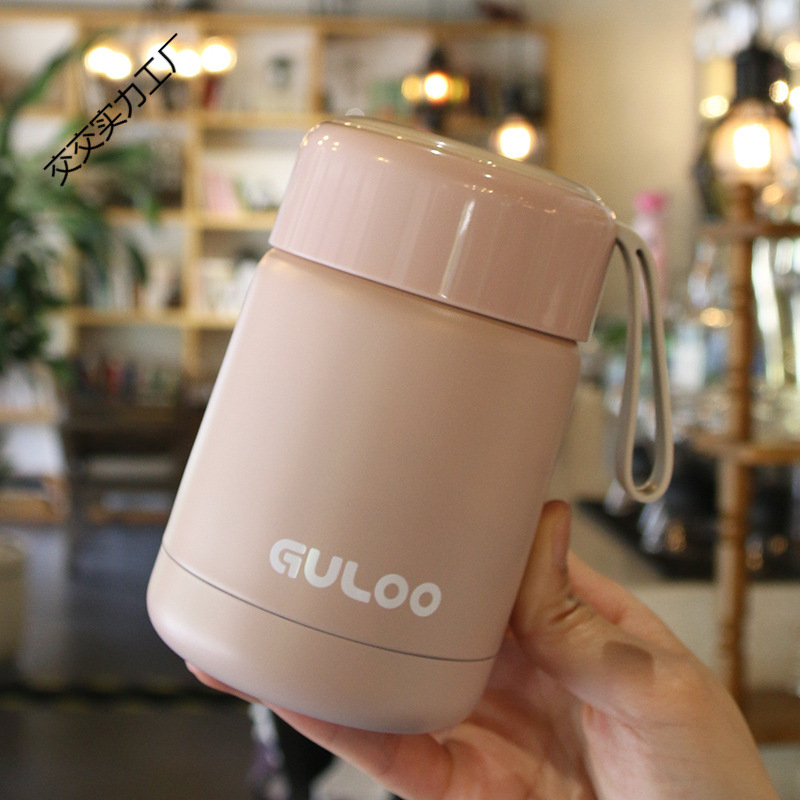 Termoszpohár, női, nagy értékű, irodai, párolt zabkása, leves, reggeli, széles, nagy átmérőjű, 304 rozsdamentes acél ivóvíz