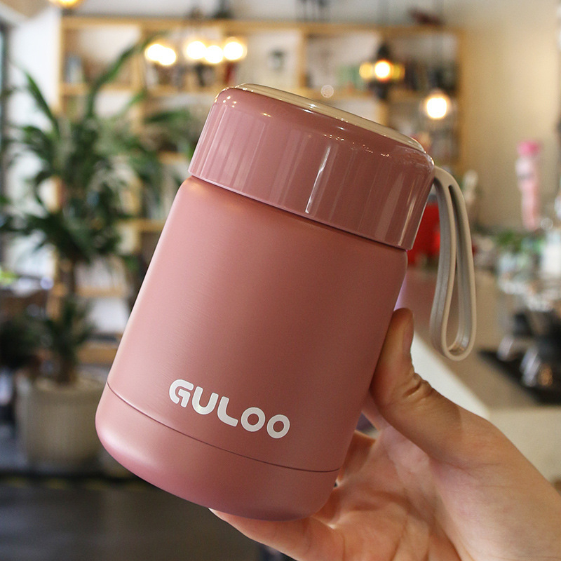 Termoszpohár, női, nagy értékű, irodai, párolt zabkása, leves, reggeli, széles, nagy átmérőjű, 304 rozsdamentes acél ivóvíz