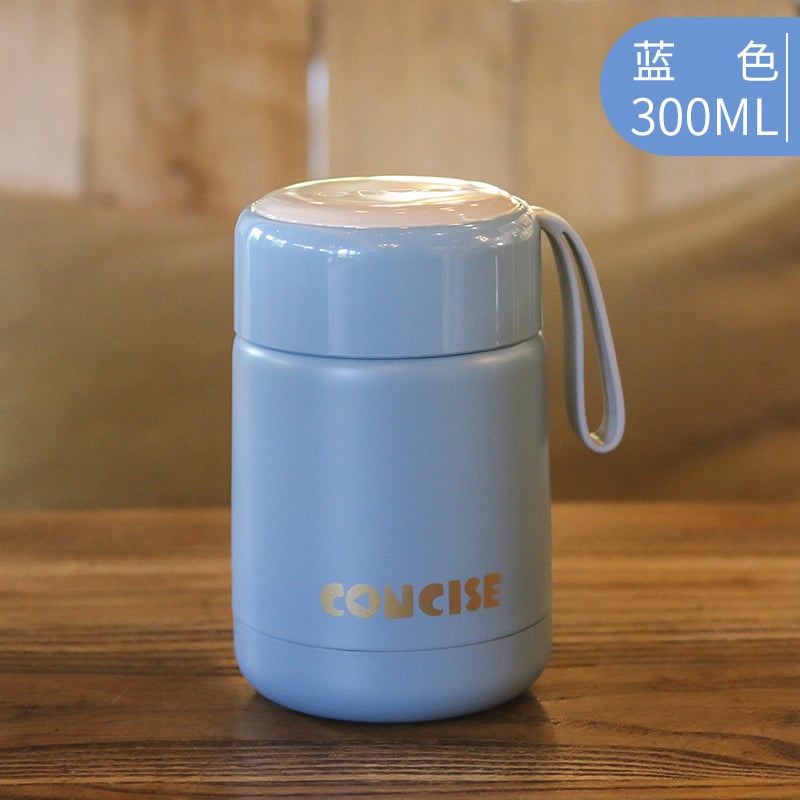 Termoszpohár, női, nagy értékű, irodai, párolt zabkása, leves, reggeli, széles, nagy átmérőjű, 304 rozsdamentes acél ivóvíz