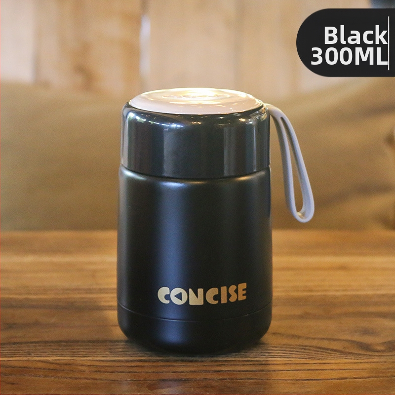 Termoszpohár, női, nagy értékű, irodai, párolt zabkása, leves, reggeli, széles, nagy átmérőjű, 304 rozsdamentes acél ivóvíz