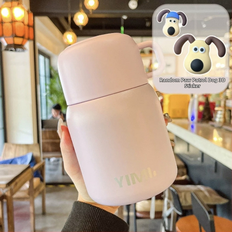 Termoszpohár, női, nagy értékű, irodai, párolt zabkása, leves, reggeli, széles, nagy átmérőjű, 304 rozsdamentes acél ivóvíz