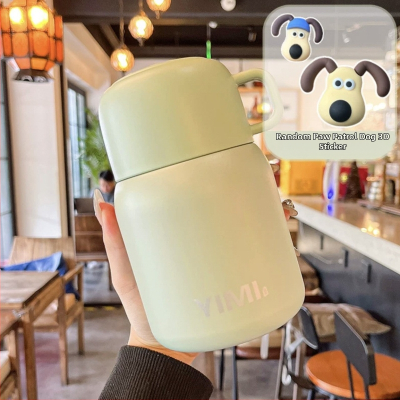 Termoszpohár, női, nagy értékű, irodai, párolt zabkása, leves, reggeli, széles, nagy átmérőjű, 304 rozsdamentes acél ivóvíz