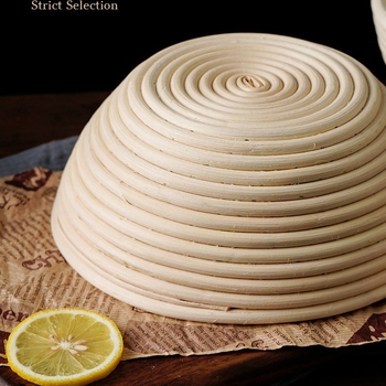 Ръчно тъкана кошница за ферментация на хляб от индонезийски ратан, кръгла, овална, триъгълна, кошница за тесто, печене, многоспецифично тъкане от американски ратан