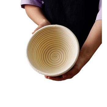 Ръчно тъкана кошница за ферментация на хляб от индонезийски ратан, кръгла, овална, триъгълна, кошница за тесто, печене, многоспецифично тъкане от американски ратан