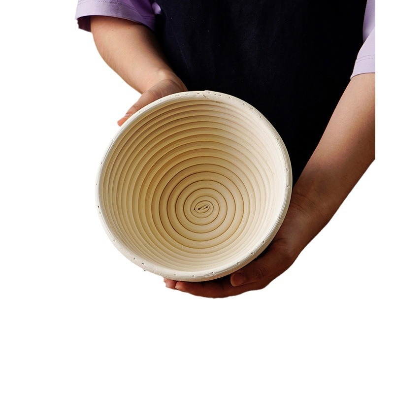 Ръчно тъкана кошница за ферментация на хляб от индонезийски ратан, кръгла, овална, триъгълна, кошница за тесто, печене, многоспецифично тъкане от американски ратан