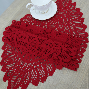 Διασυνοριακή ευρωπαϊκή και αμερικανική σημαία τραπεζιού χριστουγεννιάτικου πάρτι με δαντέλα, πλεκτή πετσέτα τραπεζιού, μακρύ τραπεζομάντιλο, τραπεζομάντιλο σαλονιού, πετσέτα χονδρικής