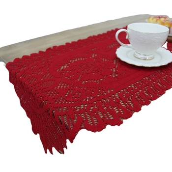 Διασυνοριακή ευρωπαϊκή και αμερικανική σημαία τραπεζιού χριστουγεννιάτικου πάρτι με δαντέλα, πλεκτή πετσέτα τραπεζιού, μακρύ τραπεζομάντιλο, τραπεζομάντιλο σαλονιού, πετσέτα χονδρικής