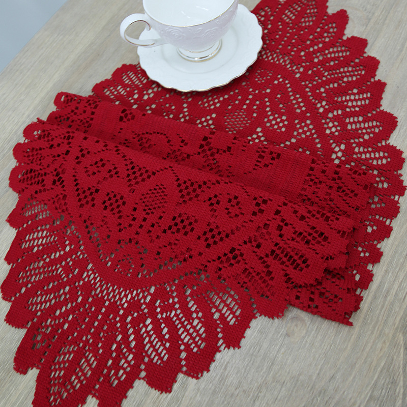 Διασυνοριακή ευρωπαϊκή και αμερικανική σημαία τραπεζιού χριστουγεννιάτικου πάρτι με δαντέλα, πλεκτή πετσέτα τραπεζιού, μακρύ τραπεζομάντιλο, τραπεζομάντιλο σαλονιού, πετσέτα χονδρικής