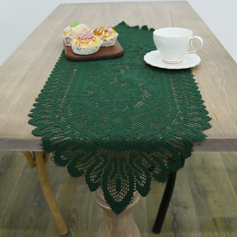 Διασυνοριακή ευρωπαϊκή και αμερικανική σημαία τραπεζιού χριστουγεννιάτικου πάρτι με δαντέλα, πλεκτή πετσέτα τραπεζιού, μακρύ τραπεζομάντιλο, τραπεζομάντιλο σαλονιού, πετσέτα χονδρικής