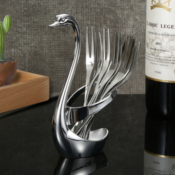 Cinko lydinio „Cynus“ vaisių šakučių organizatoriaus stalo įrankių stovas, restorano, viešbučio dekoravimo stalo įrankių laikymo stovas