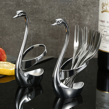 Cinko lydinio „Cynus“ vaisių šakučių organizatoriaus stalo įrankių stovas, restorano, viešbučio dekoravimo stalo įrankių laikymo stovas